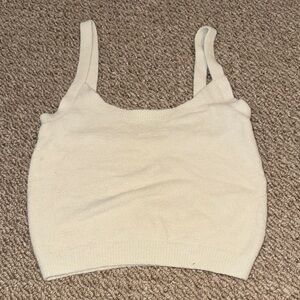 Wilfred Cream Knit Square-Neck Tank